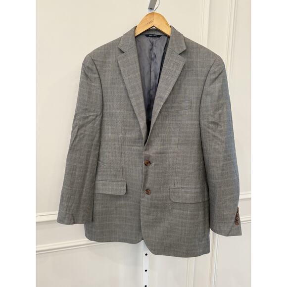 Ralph Lauren Men's 38 R Gray Silk Wool Blend Blazer Suit Jacket - Picture 1 of 9